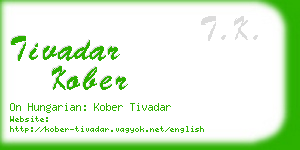 tivadar kober business card